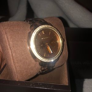 Michael Kors brown and gold watch